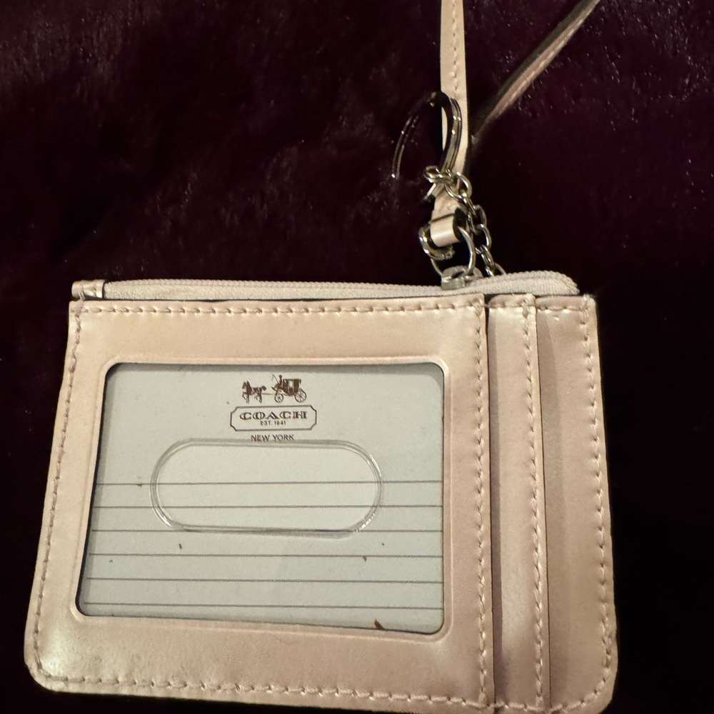 Coach Pink Cutout Skinny ID Wallet - Picture 3 of 4